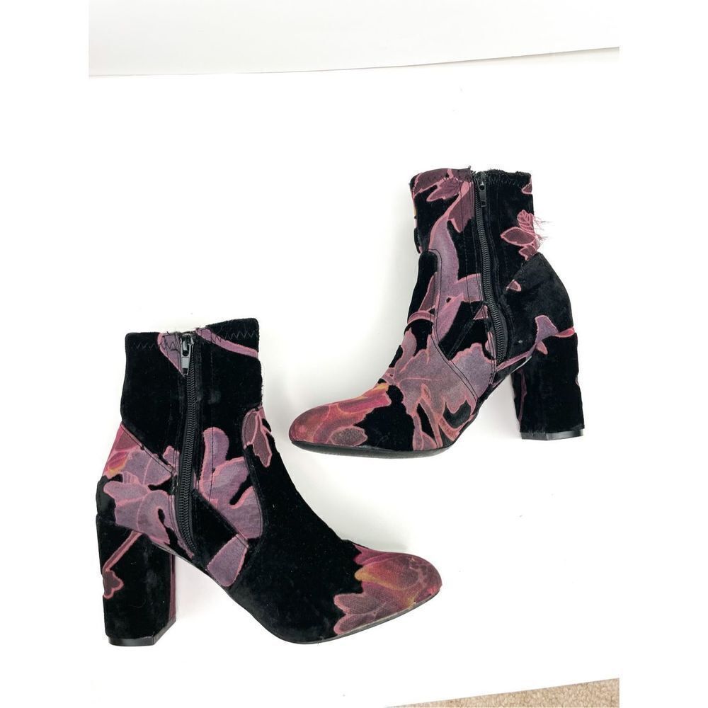 Steve Madden Grand Burgundy‎ Floral Booties Size 6.5 - Picture 7 of 10